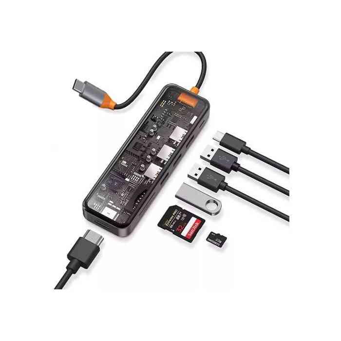 WiWU Cyber Hub 8 in 1 Multi-functional USB C